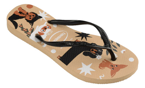 Chinelo Havaianas Slim Pets Cachorrinhos Bege