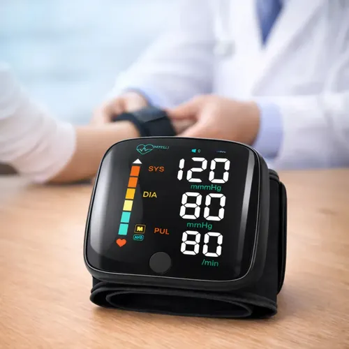 Medidor de Pressão de Pulso Comica com Voz em Português e USB Recarregável
