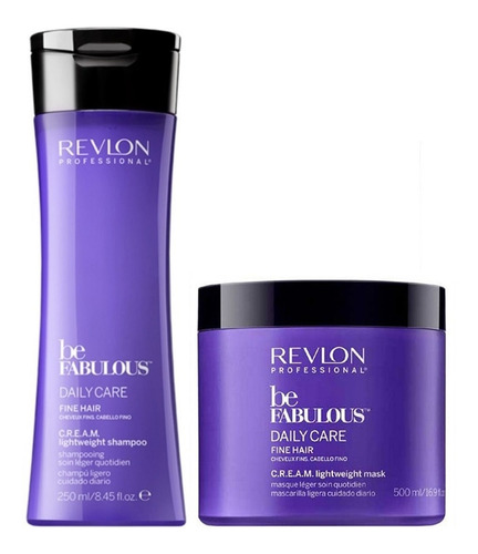 Shampoo 250ml+ Mascarilla 500ml Revlon Be Fabulous Fine Hair