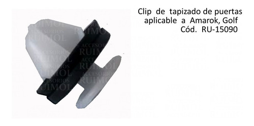 Clip Tapizado Puerta Amarok Y Golf Con Goma (x 10 Unid)