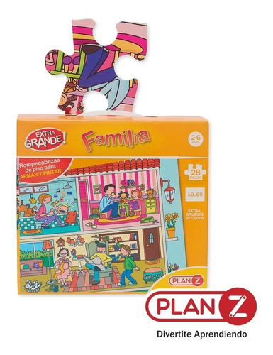 Imagen 1 de 8 de Rompecabezas Familia Piso Puzzle Gigante Infantil
