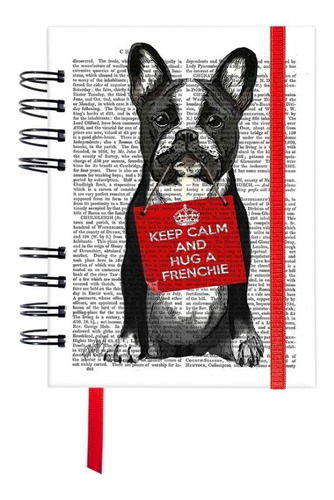 Agenda Bulldog Frances Diaria Frenchie Dibujo Perro Perrito