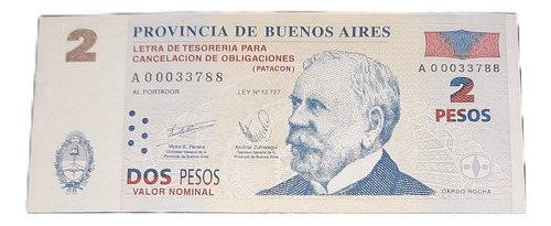 Bono Billete $2 Dos Patacones Sin Circular