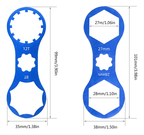 Bike Front Fork Cap Wrench Removal And Installation Spanner