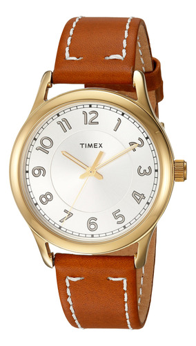 Timex Reloj Con Correa De Cuero New England Para Mujer, Bro.