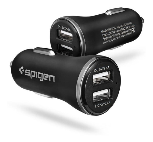 Cargador Auto Dual Spigen F23qc Para Samsung iPhone Motorola