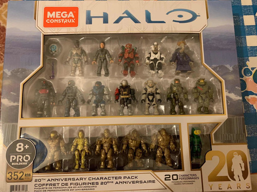 Mega Construx Halo Paquete De Personajes 20 Aniversario!!