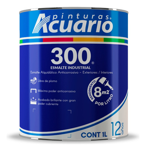 Acuario 300 E S M A L T E Industrial Alquidálico 8m2 1 L