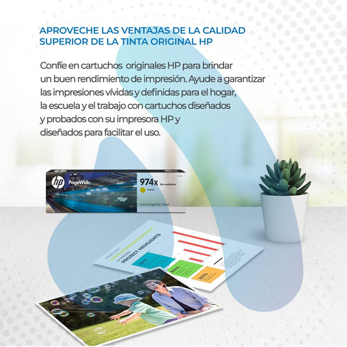 Cartucho Pagewide Hp 974x (l0s05al) Amarillo - Pagewide 452