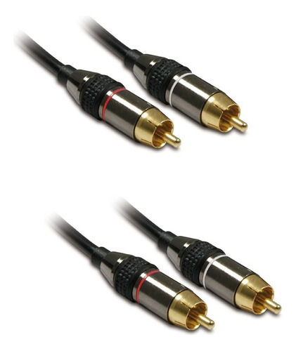 Cable De 2 Rca A 2 Rca Uso Rudo De 5 Metros