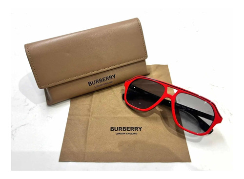 Burberry, Lentes De Sol Gradient Rojo