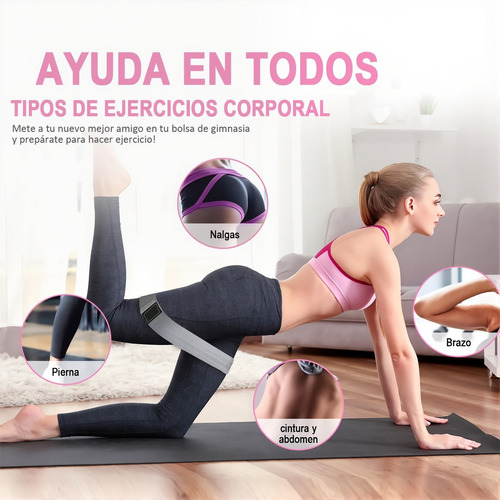 Bandas De Resistencia Elásticas Para Ejercicio Aniczon 3 Niveles Para Glúteos, Piernas, Brazos, Yoga Y Fitness