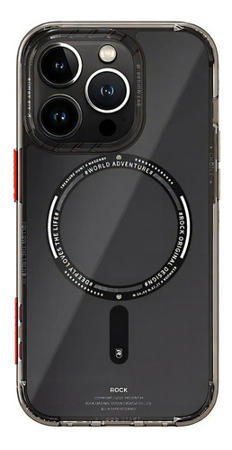 Capa Magsafe Air Inshare Para iPhone 14 14 Pro 14 Pro Max Cor Transparente-preto Nome Do Desenho iPhone 14 Pro (6.1