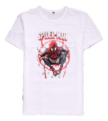 Camiseta De Manga Corta De Algodón Con Diseño De Spider-man