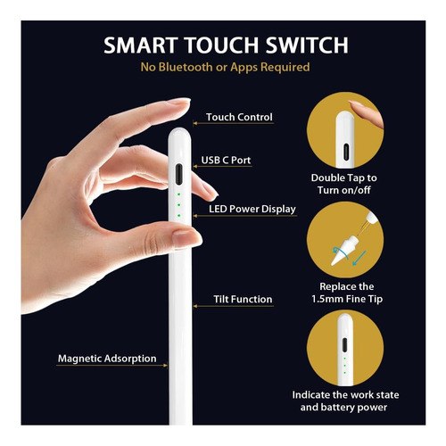 Pen De Lápiz Óptico Para iPad 9 Y 10: Lápiz 1ª 2ª Generación