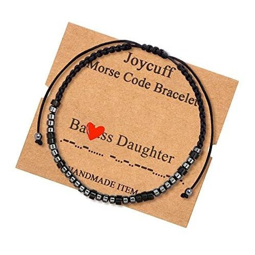 Joycuff Regalo Hija De Mamá Papá Morse Código Jpy8q