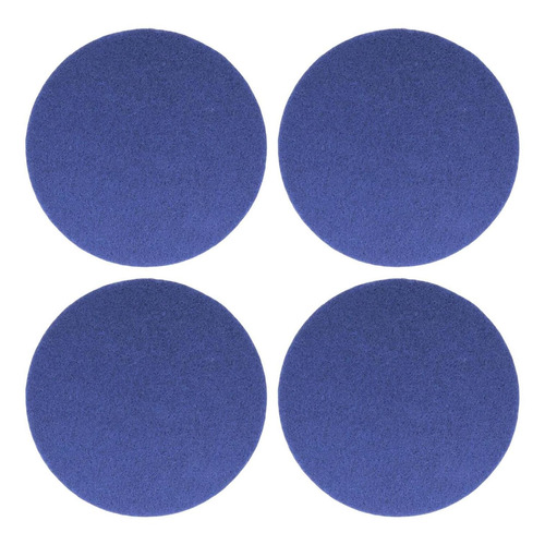 4 Almohadillas De Microfibra Para Mopa Giratoria Azul