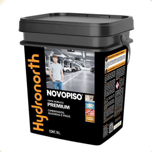 Tinta Para Piso Hydronort 18 Lts Premium Novopiso Cores