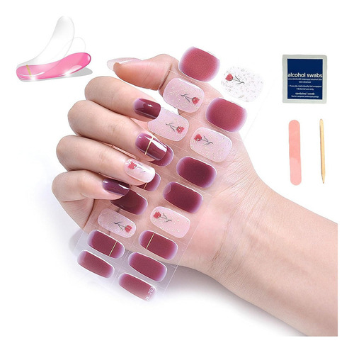Pegatinas Uñas Gel + Mini Linterna Fototerapia Uñas