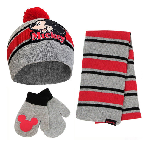 Set De Invierno Con Bufanda Y Guantes De Mickey Mouse Para N