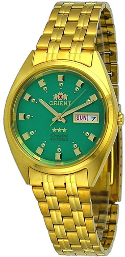 Reloj Hombre Orient Fab00001n Automátic Pulso Dorado Just Wa