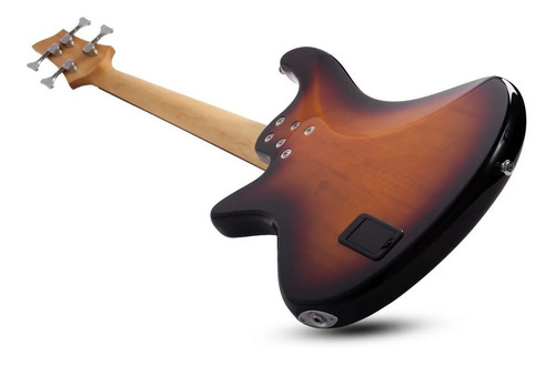 Bajo Eléctrico Schecter Stiletto Vintage 4 Activo Mics Schec Color Marrón Orientación De La Mano Diestro