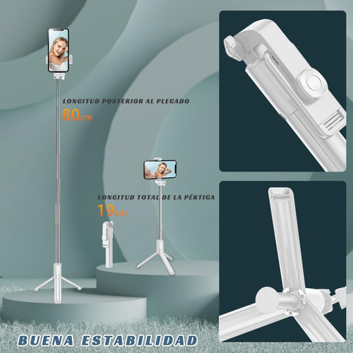 3en1 Palo Selfie Trípode, Selfie Stick Bluetooth Con Control