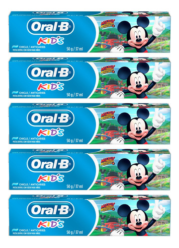 Oral B Kids Kit X6 Pasta Dental Con Fluor Para Niños Mickey