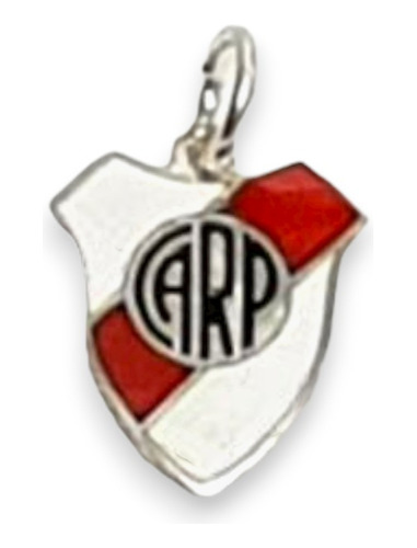 Dije Plata Escudo River Plate Chico Esmaltado