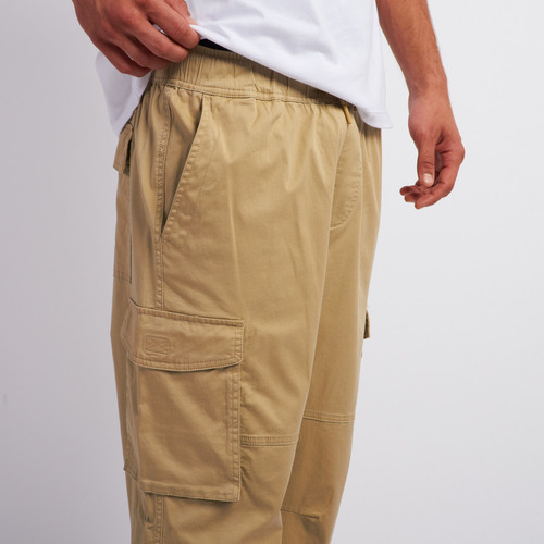 Pantalón Hombre Kevingston Cargo Bower Liso Camel Gastado