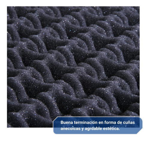 Paneles Acústicos Paredes Fonac Eco 1,22x0,61m 50mm Pack X 4 Gris Oscuro