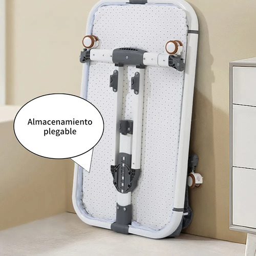 Ybb Cunas Para Bebés Plegable Multifuncional Con Colchón Color Gris Diseño De La Tela No