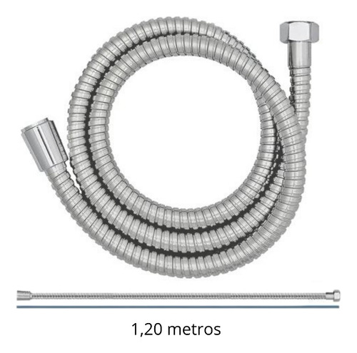 Mangueira Engate Flexível Ducha Higiênica 1,2m Inox
