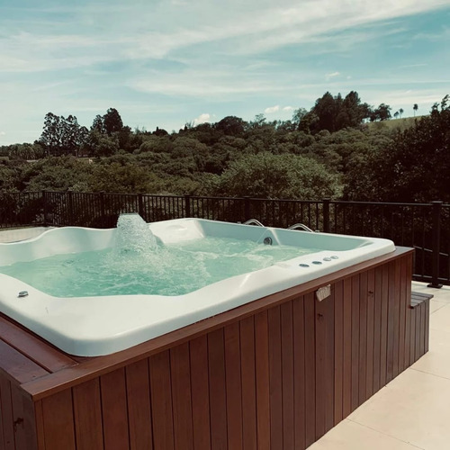 Spa Copacabana Hidro/aquecedor E Cromo 7 Lugares Completa !!