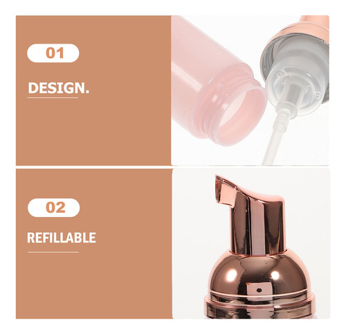 Dispensador De Bomba De Espuma Recargable De 50 Ml, 3 Unidad