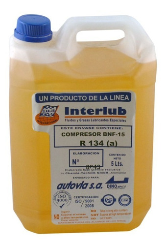 Aceite De 5 Lts Para Compresores De Aire Acond. R-134a Pag68