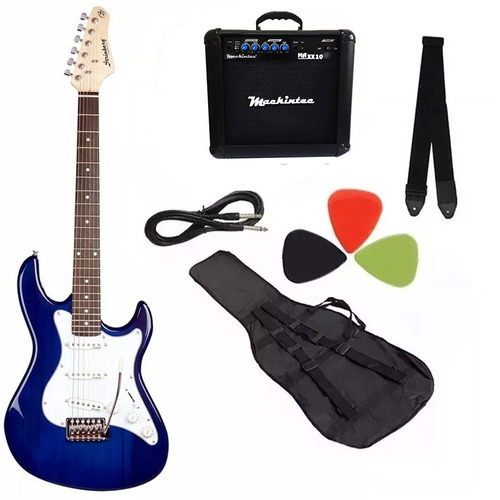 Kit Guitarra Strinberg Egs 216 Azul Regulada Promoção!