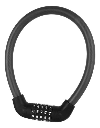 Cable De Bloqueo De Bicicleta Seguro Antirrobo Bloqueo Negro