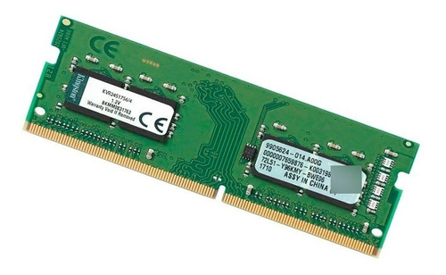 Memória RAM ValueRAM color verde  4GB 1 Kingston KVR24S17S6/4