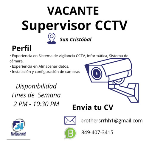 Vacante En Vigilancia Monitoreo De Camaras