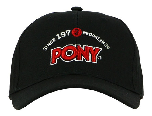 Gorro Pony Cap Since Black/red