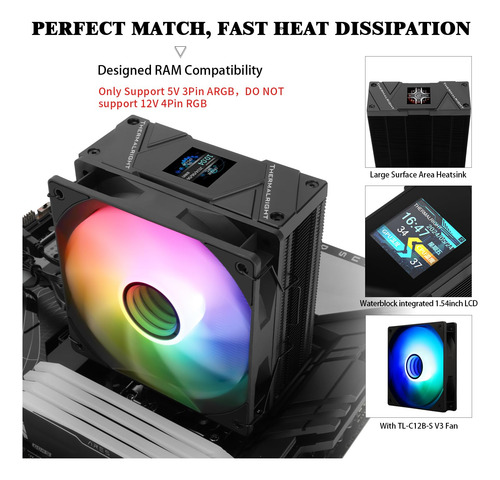 Thermalright Assassin Spirit 120 Vision Argb Negro, Con ...