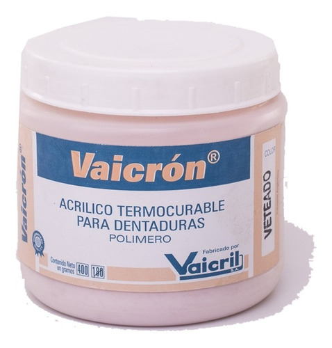 Vaicron Polimero Termocurable X 400gr Vaicril - Rosado