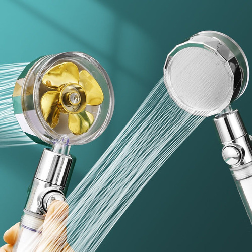 Ducha de alta presión con rotación de 360º con hélice de color amarillo