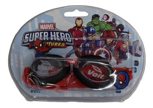 Goggles De Natación Voit Avengers Spiderman Infantiles Color Azul