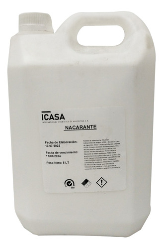 Nacarante Liquido 5 L Fabricación De Cosmética Limpieza Pr