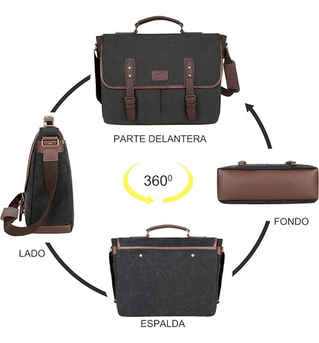Bonito Portafolio Hombre Con Divisiones Resistente Al Agua