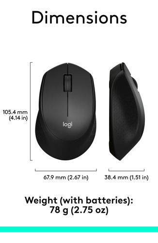 Ratón Inalámbrico Logitech M331 Silent Plus Negro