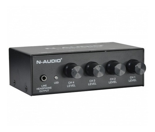 Imagen 2 de 3 de Mixer N-audio Mx500 4 Canales Stereo Rca 1 Xlr Phantom