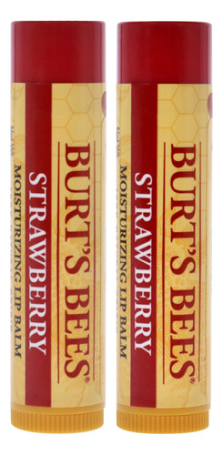 Bálsamo Labial Burts Bees, Hidratante Con Fresas, Paquete Do